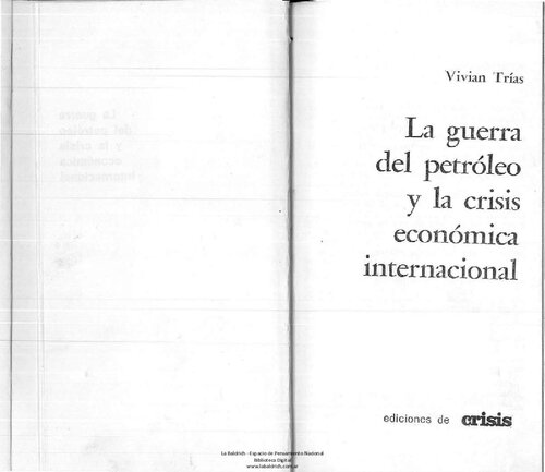 La Guerra Del Petroleo Y La Crisis Economica Internacional