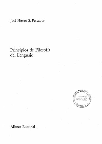 Principios de filosofía del lenguaje