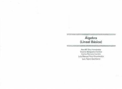 Algebra Lineal Basica
