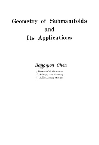Geometry of submanifolds and its applications