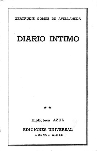 Diario Íntimo