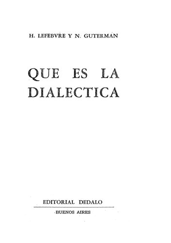 Que Es La Dialectica