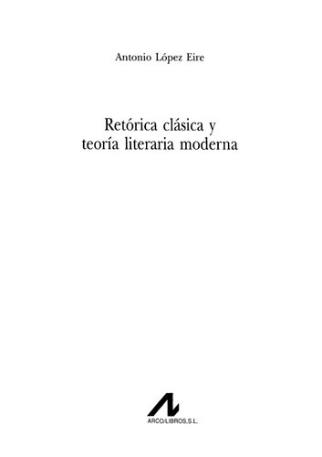 Retorica Clasica Y Teoria Literaria Moderna