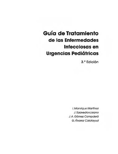 Guia De Tratamiento De Las Enfermedades Infecciosas En Urgencias Pediatricas