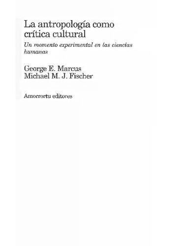 La Antropologia Como Critica Cultural