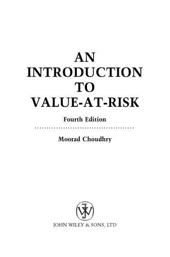 An Introduction to Value-at-Risk