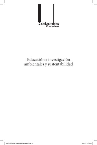 Educacion E Investigacion Ambientales Y Sustentabilidad