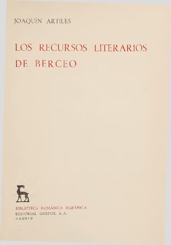 Los Recursos Literarios De Berceo