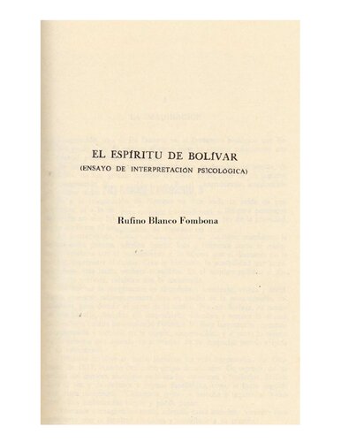 El Espiritu De Bolivar