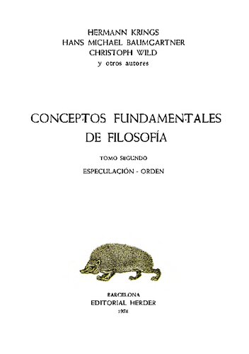 Conceptos Fundamentales De Filosofia Tomo II
