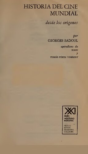 Historia del cine mundial : desde los orígenes