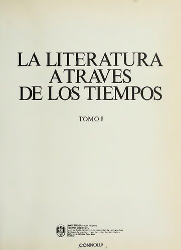 La Literatura A Traves De Los Tiempos Tomo I