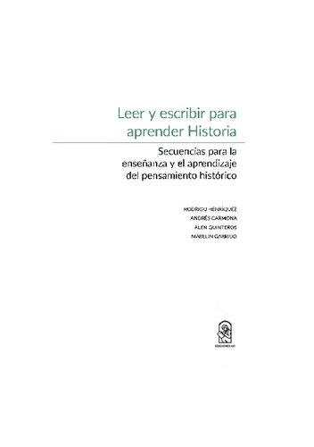 Leer y escribir para aprender Historia
