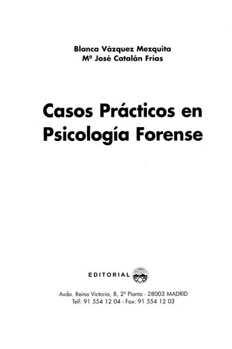 Casos Practicos En Psicologia Forense