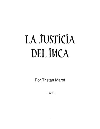 La justicia del inca