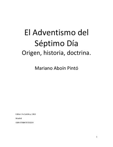 El Adventismo Del Septimo Dia