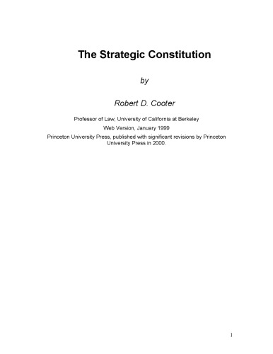 The strategic constitution