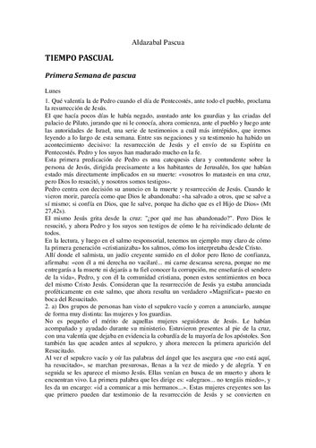 Ferias Del Tiempo Pascual