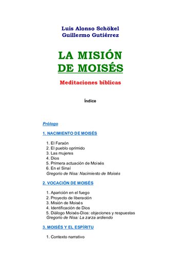 La Mision De Moises