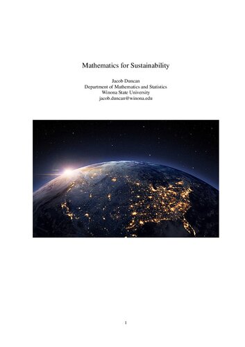 Mathematics for Sustainability