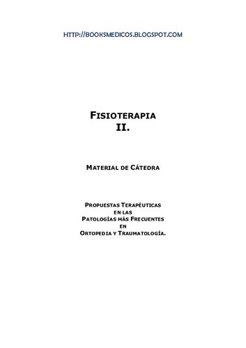Fisioterapia II Material De Catedra