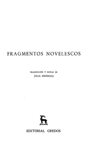 Fragmentos Novelescos (Gredos)