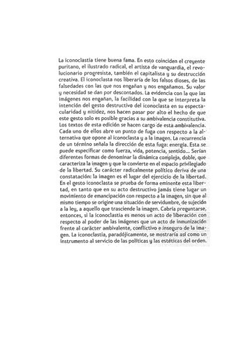 Iconoclastia La Ambivalencia De La Mirada