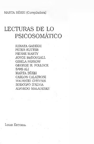 Lecturas De Lo Psicosomatico