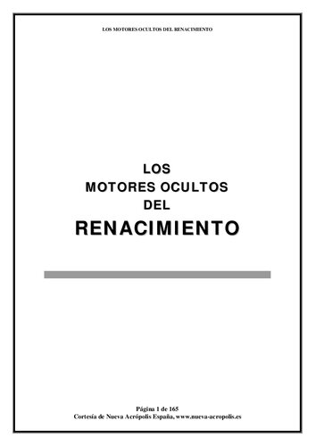 Los motores ocultos del Renacimiento