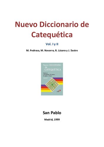 Nuevo Diccionario De Catequetica