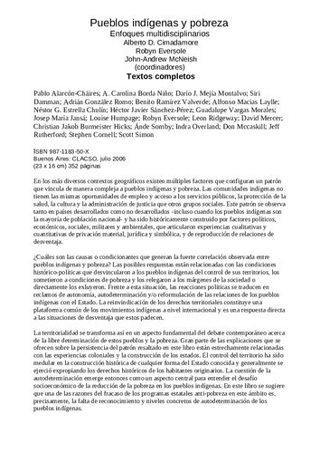 Pueblos Indigenas Y Pobreza