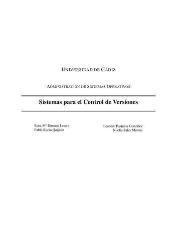 Sistemas Para El Control De Versiones
