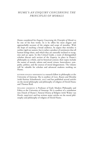 Hume’s An Enquiry Concerning the Principles of Morals