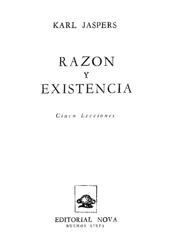Razón y existencia: cinco lecciones
