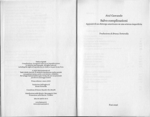 Salvo complicazioni. Appunti di un chirurgo americano su una scienza imperfetta