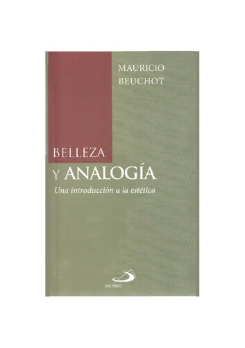 Belleza y analogía: una introducción a la estética