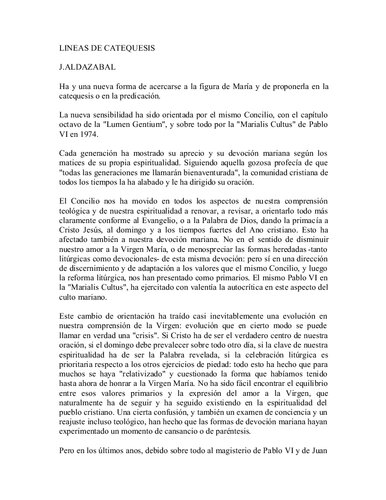 Lineas De Catequesis