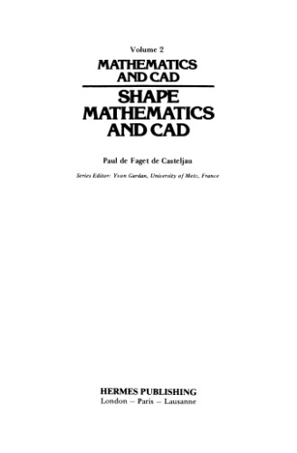 Shape mathematics and CAD. Mathematics and CAD 2