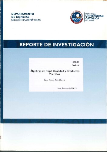 Álgebras de Hopf, Dualidad y Productos Torcidos