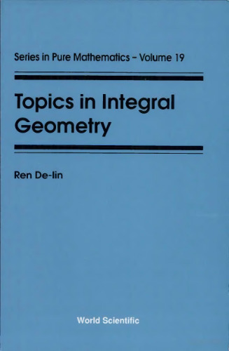 Topics in Integral Geometry