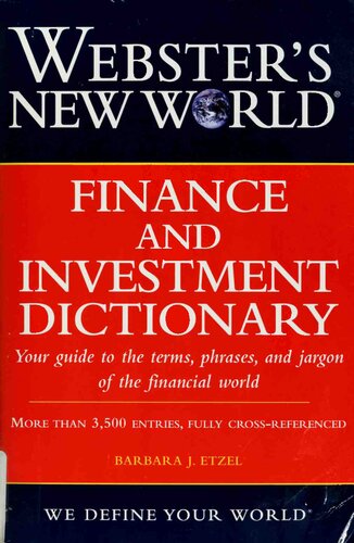 Webster's new world finance and investment dictionary
