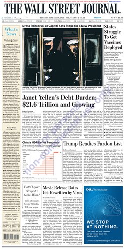 Wall Street Journal Tueday January 19, 2021