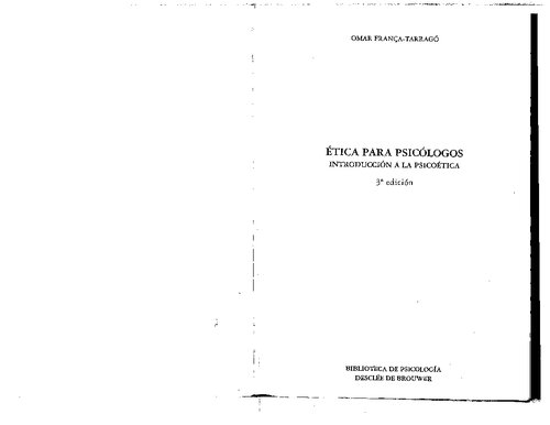 Etica Para Psicologos