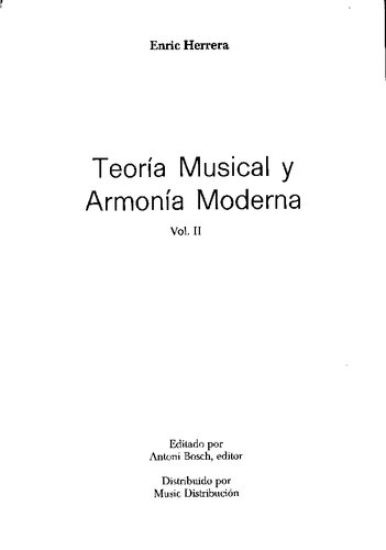 Teoria Musical Y Armonia Moderna Vol 2