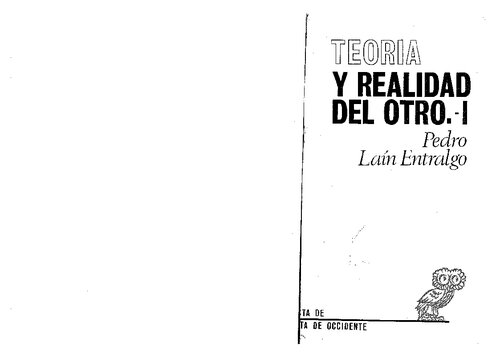 Teoria Y Realidad Del Otro