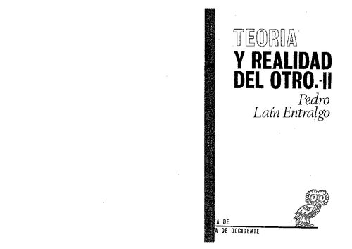 Teoria Y Realidad Del Otro- II