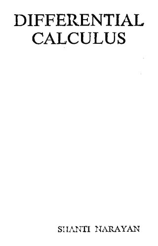 Differential Calculus for B.A. and B.Sc students