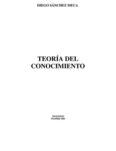 Teoria Del Conocimiento