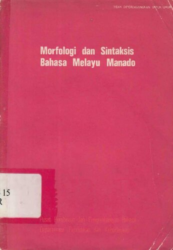 Morfologi dan Sintaksis Bahasa Melayu Manado