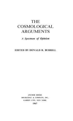 Cosmological Argument - Spectrum of Opinions